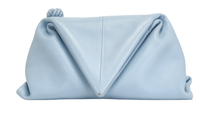 The Trine Clutch, &pound;395, Handbags, Blue, Leather, Front view